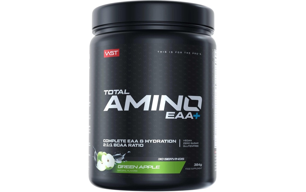 VAST Poudre Total Amino EAA+ boîte: 381g, Pomme verte