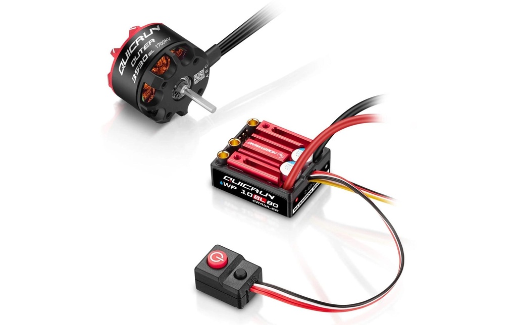 Hobbywing Kits d’entraînement sans brosse Combo WP10BL80-G2 QuicRun 1700 kV