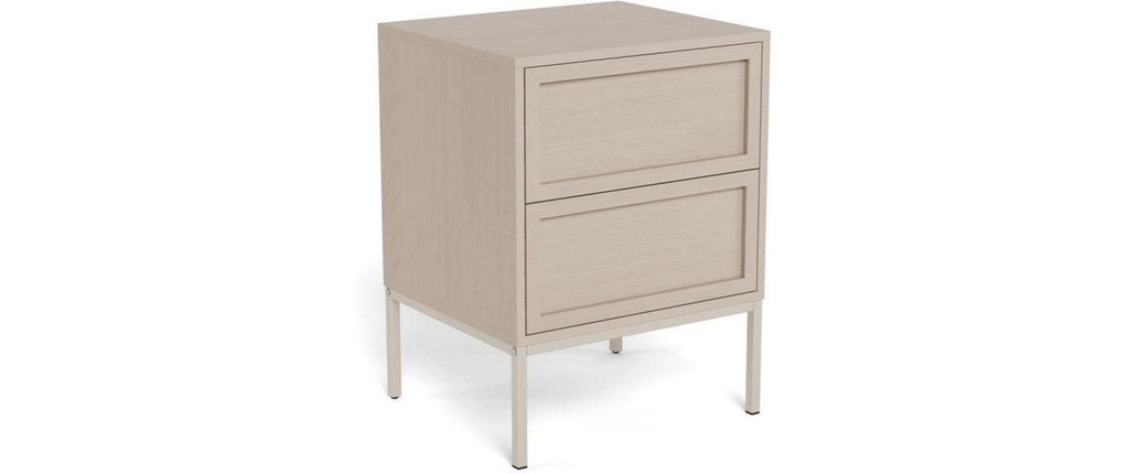 AC Design Table de nuit Palmdale Gris, 45.6 x 40 x 61 cm