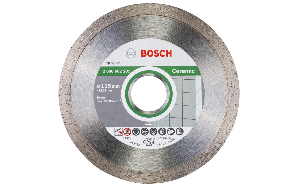 Bosch Professional Disque à tronçonner diamanté Standard for Ceramic, 115 x 1.6 x 7 mm