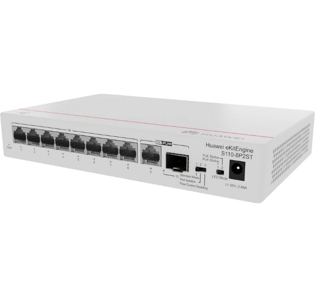 Huawei eKit PoE+ Switch S110-8P2ST 10 ports