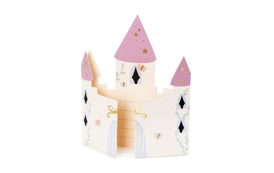 Partydeco Carte d’invitation Château 12.5 x 15.5 cm, 6 pièces