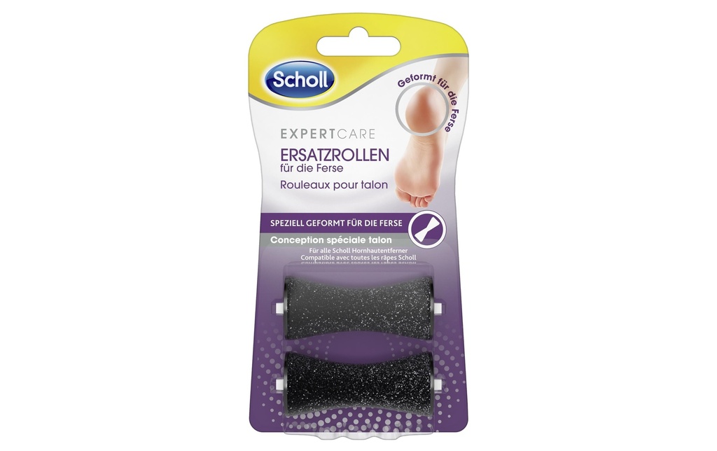 Scholl Embout de râpe pour callosités Expert Care pour le talon, 2 pièces