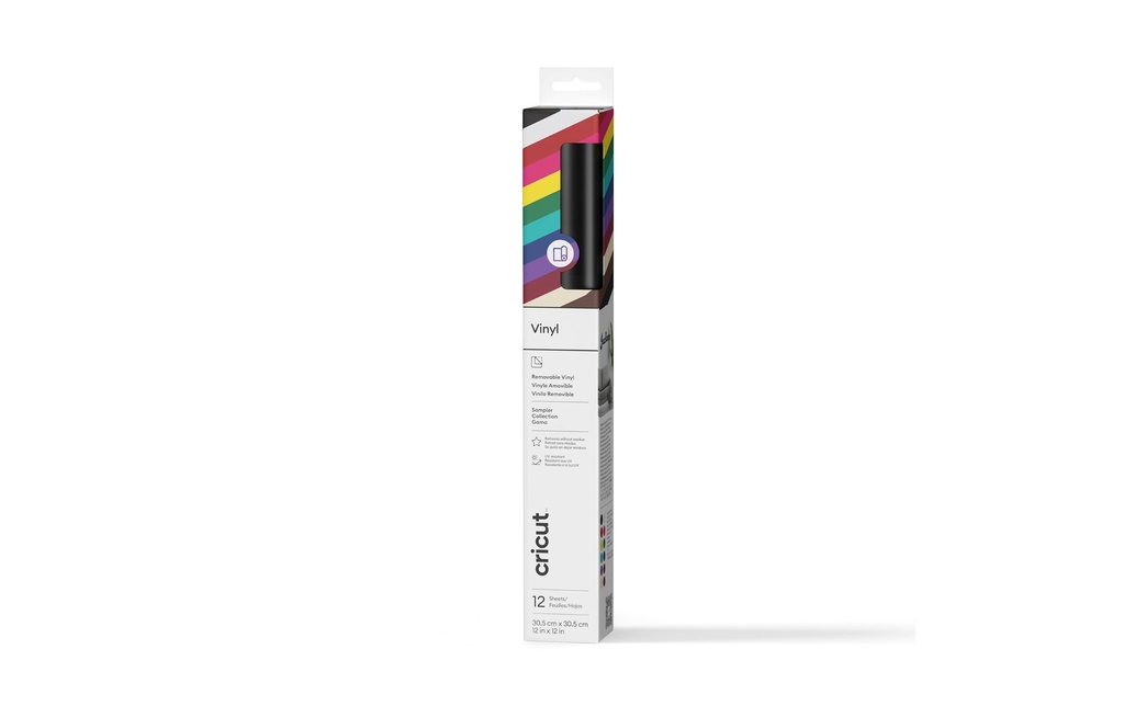 Cricut Film de vinyle pack d'échantillons repositionnables Variety 30.5 x 30.5 cm