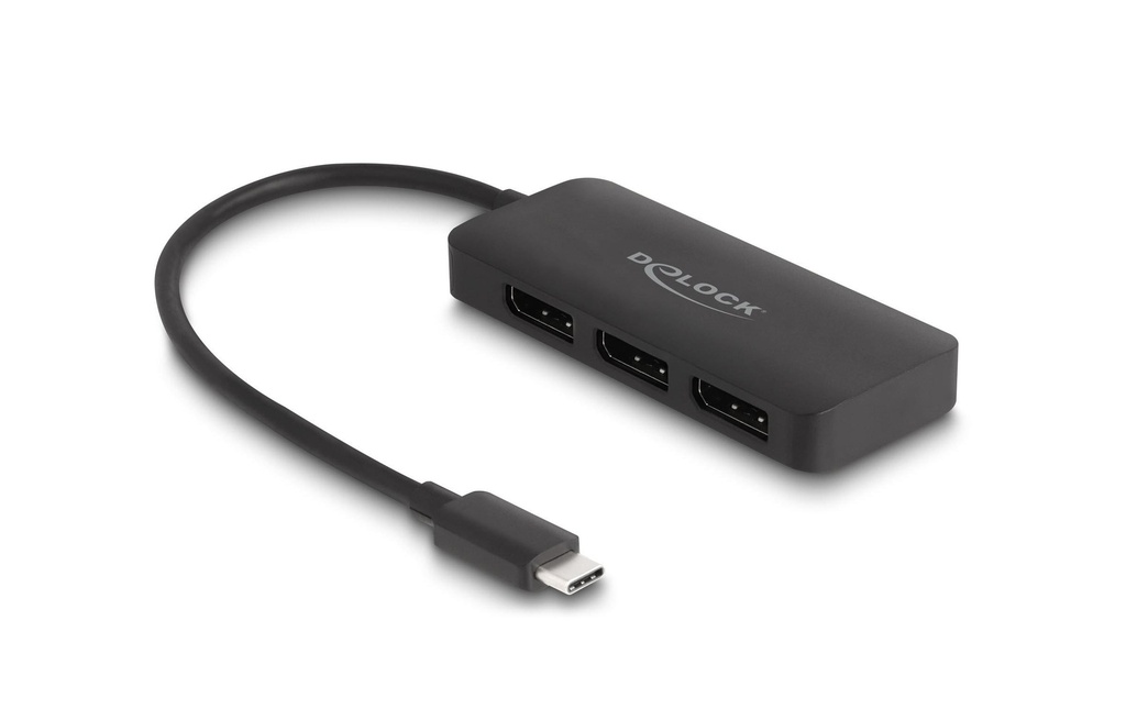 Delock Diviseur de signaux à 3 ports 4K 30 Hz, USB-C - 3x DisplayPort