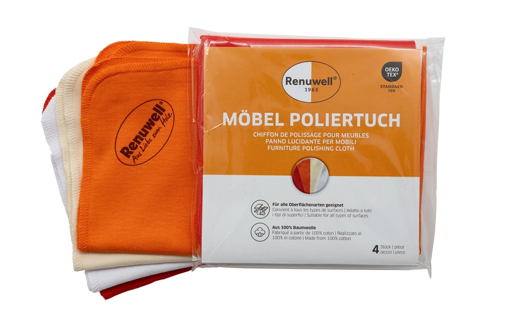 Renuwell Chiffons à polir les meubles, 4 pièces 0 ml