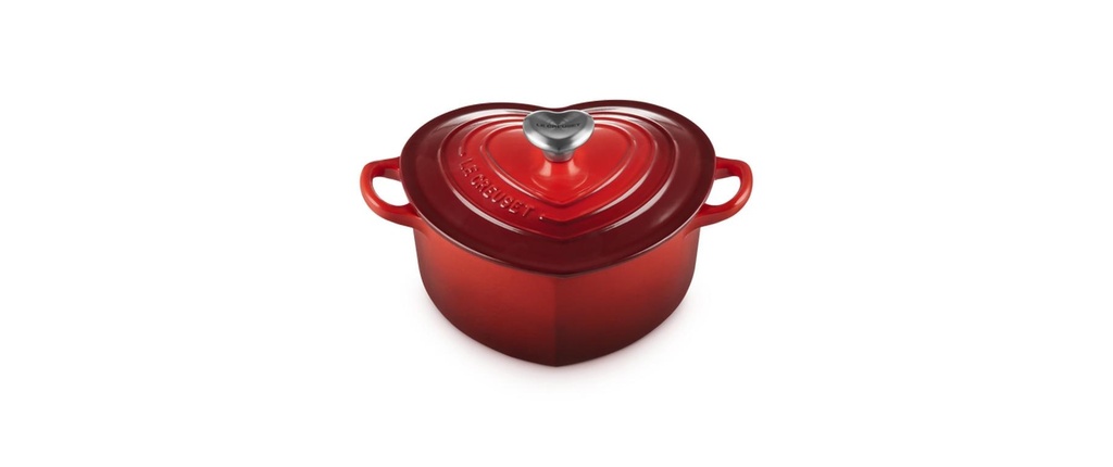 Le Creuset Rôtissoire en forme de cœur Ø 20 cm, rouge cerise
