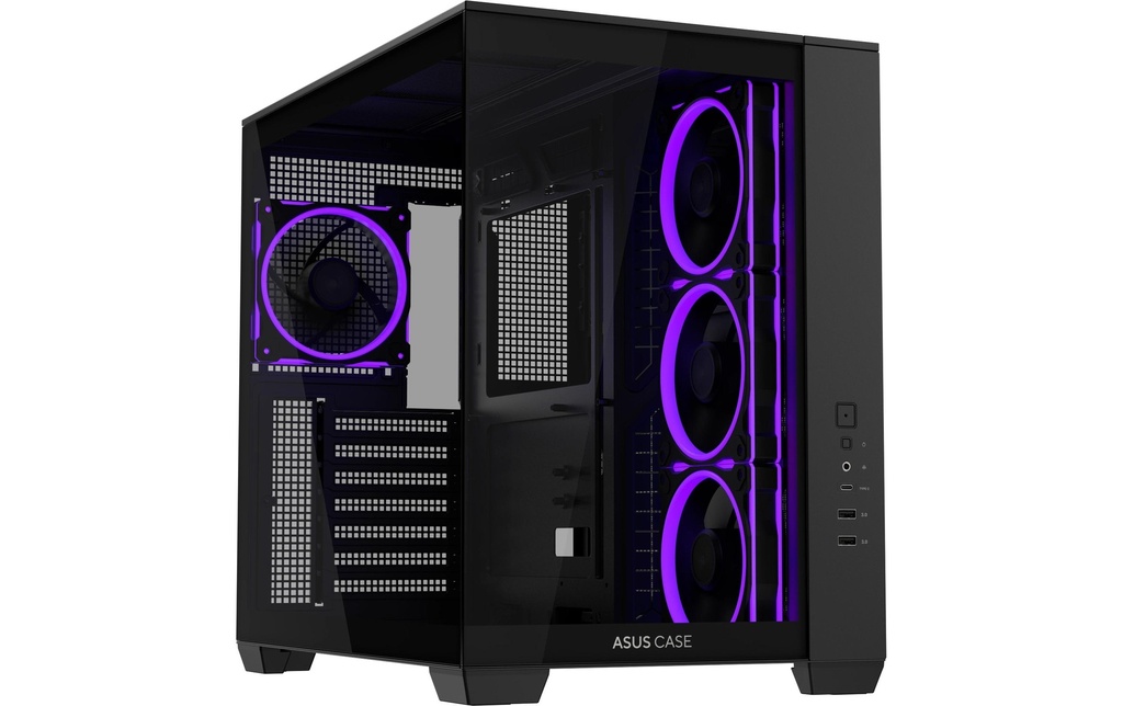 ASUS Boîtier d’ordinateur A32 Plus TG ARGB Noir