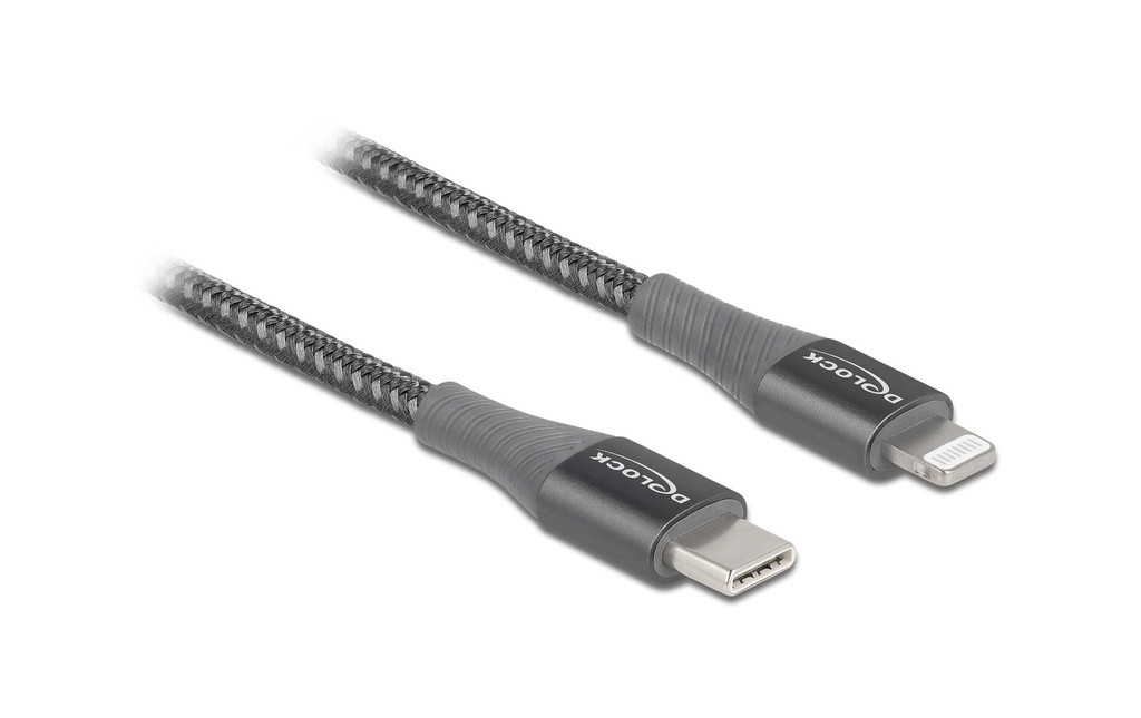 Delock Câble USB USB-C - Lightning 1 m, Gris