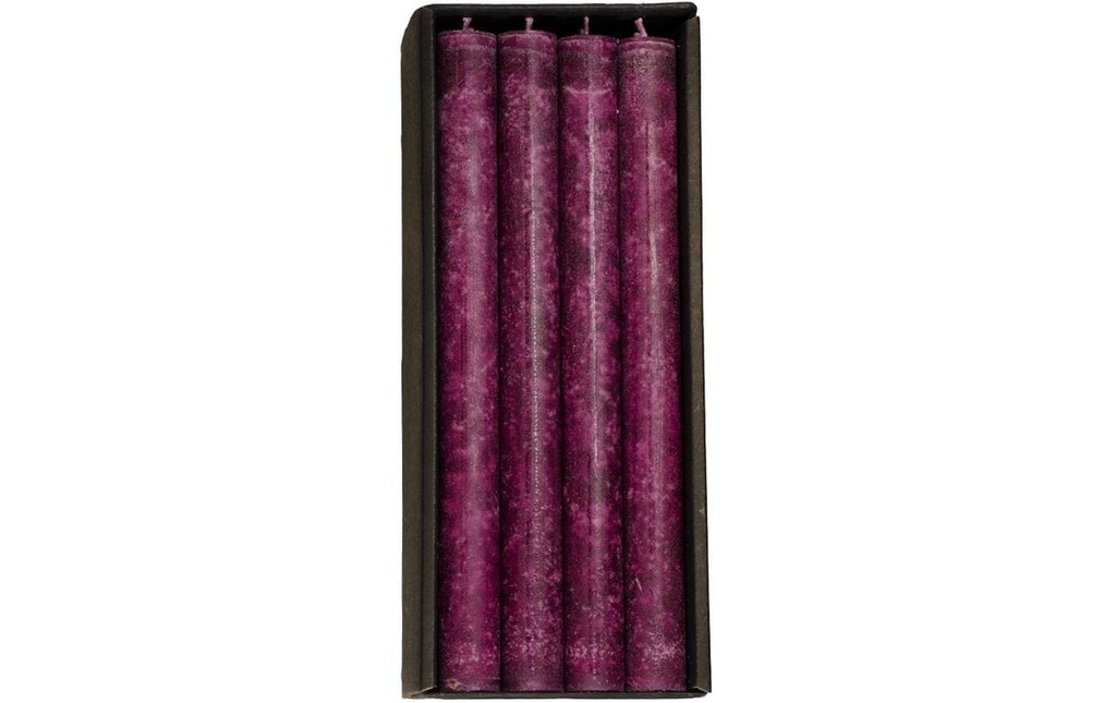 Schulthess Kerzen Bougie droite Mûre 4 pièces, 24 x 2.2 cm