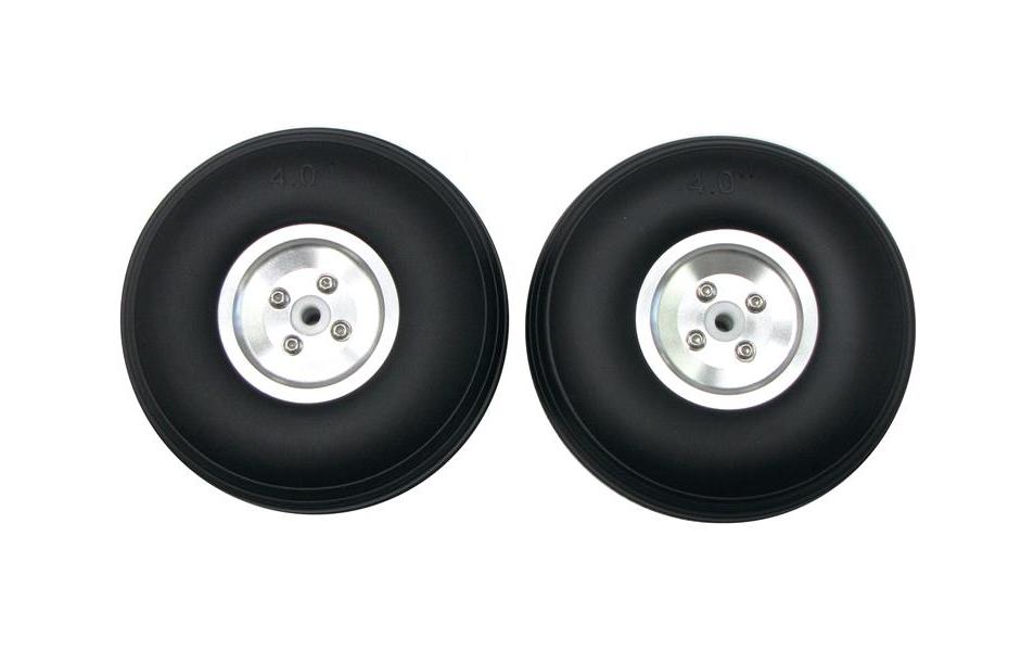 OEM Roue de modèle réduit d'avion avec jante en aluminium 102 mm, 2 pièces