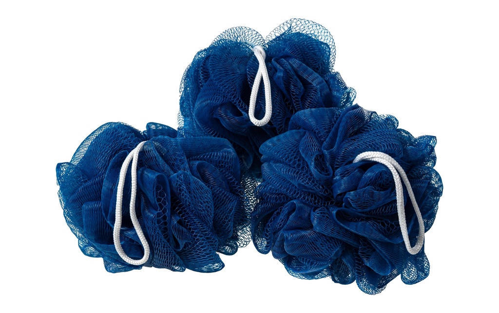 COCON Éponge de douche Bleu foncé, 3 pièces