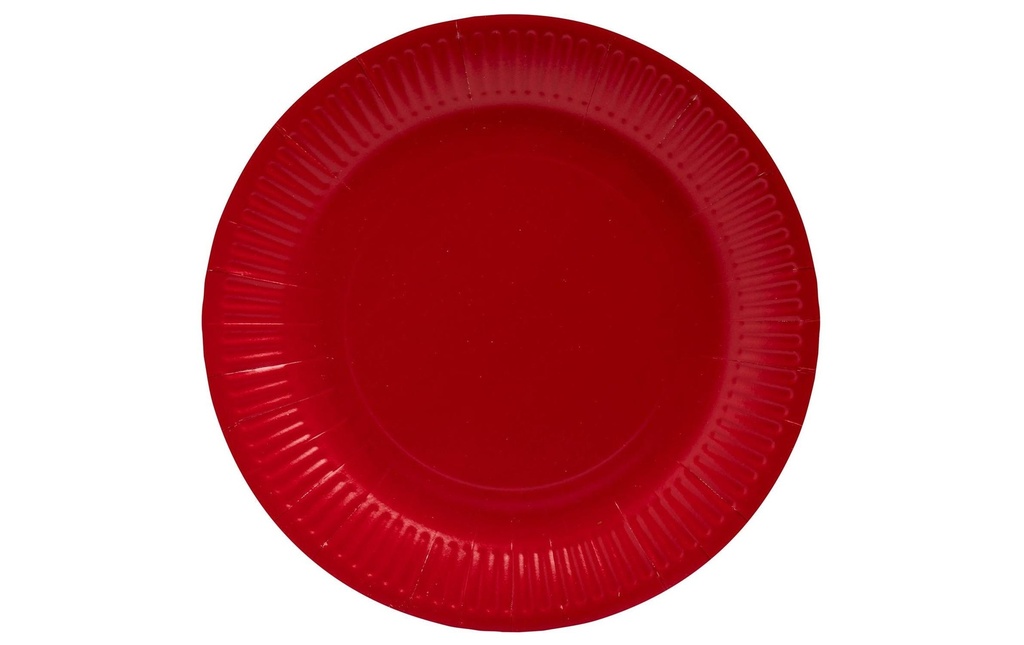 PRO nappe Assiettes jetables 23 cm, 20 Pièce/s, Rouge