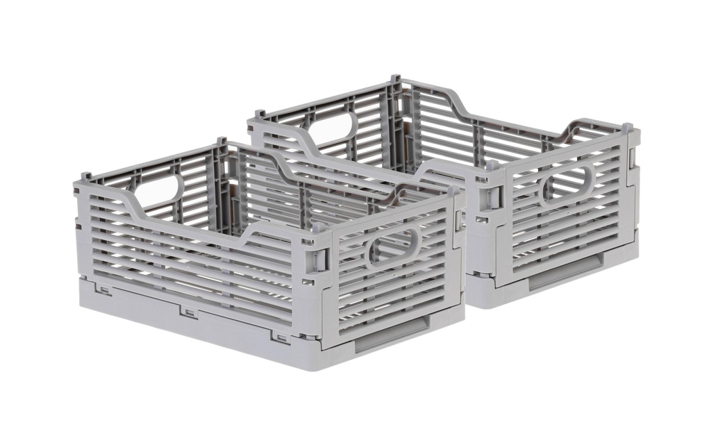 COCON Boîte pliante 22 x 15 x 9 cm 2 pièces, Gris