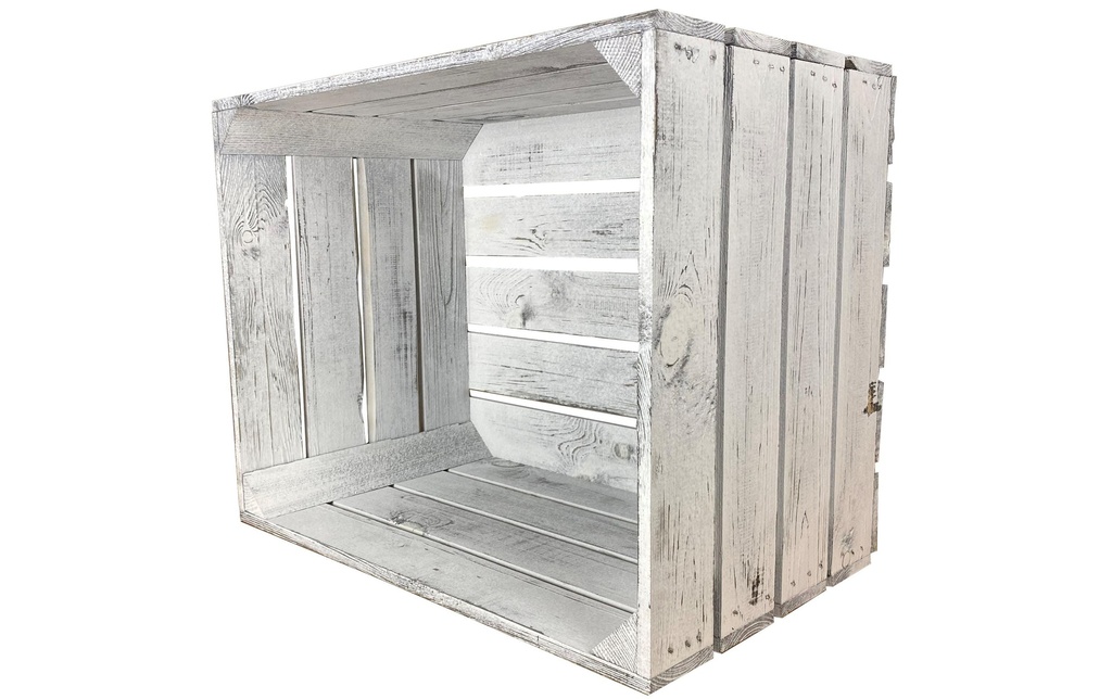 Holz Zollhaus Caisse au bois Vintage Shabby White 40 x 50 cm