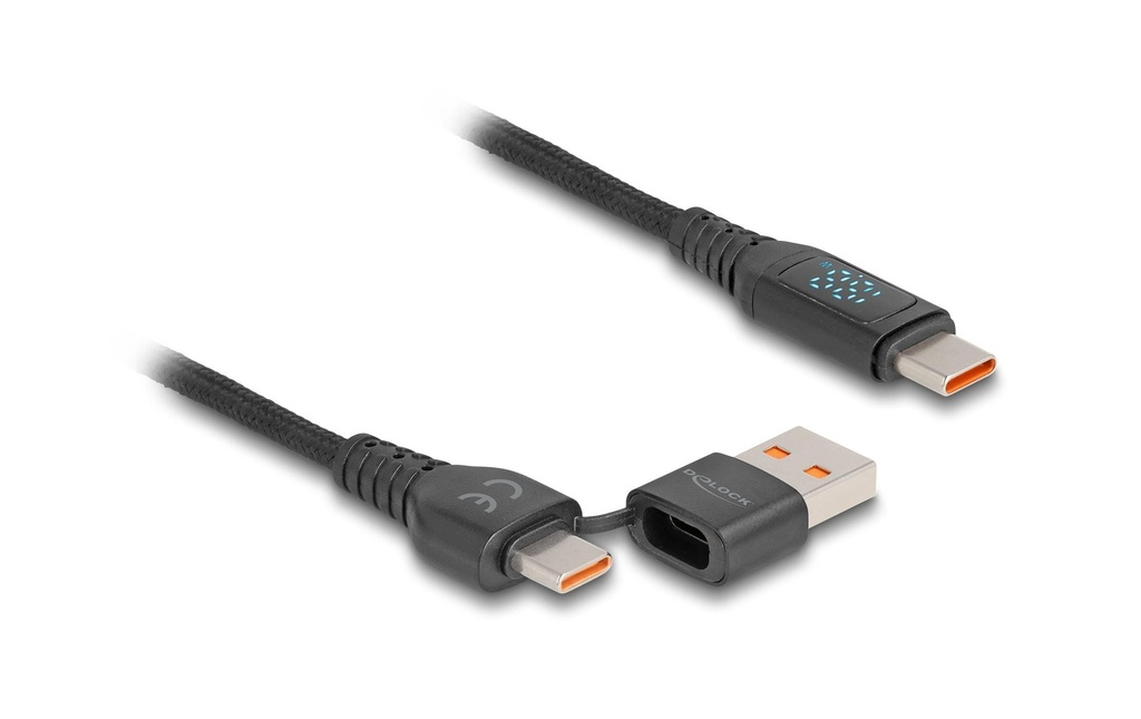 Delock Câble chargeur USB 88137 USB-C - USB-A/USB-C 1.2 m