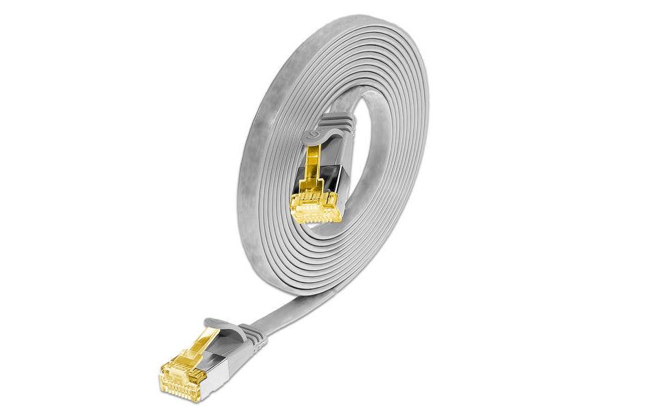 SLIM Câble patch slim  Cat 6A, U/FTP, 2 m, Gris