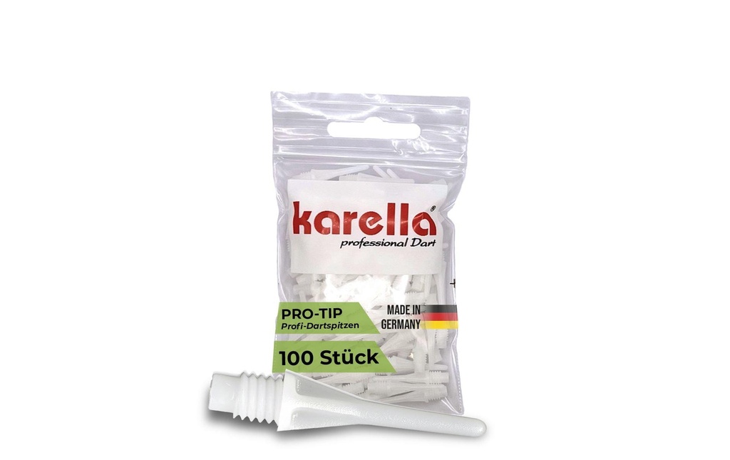 Karella Pointes souples pro-tip, blanches, 2BA filetage 4.7 mm 100 pièces