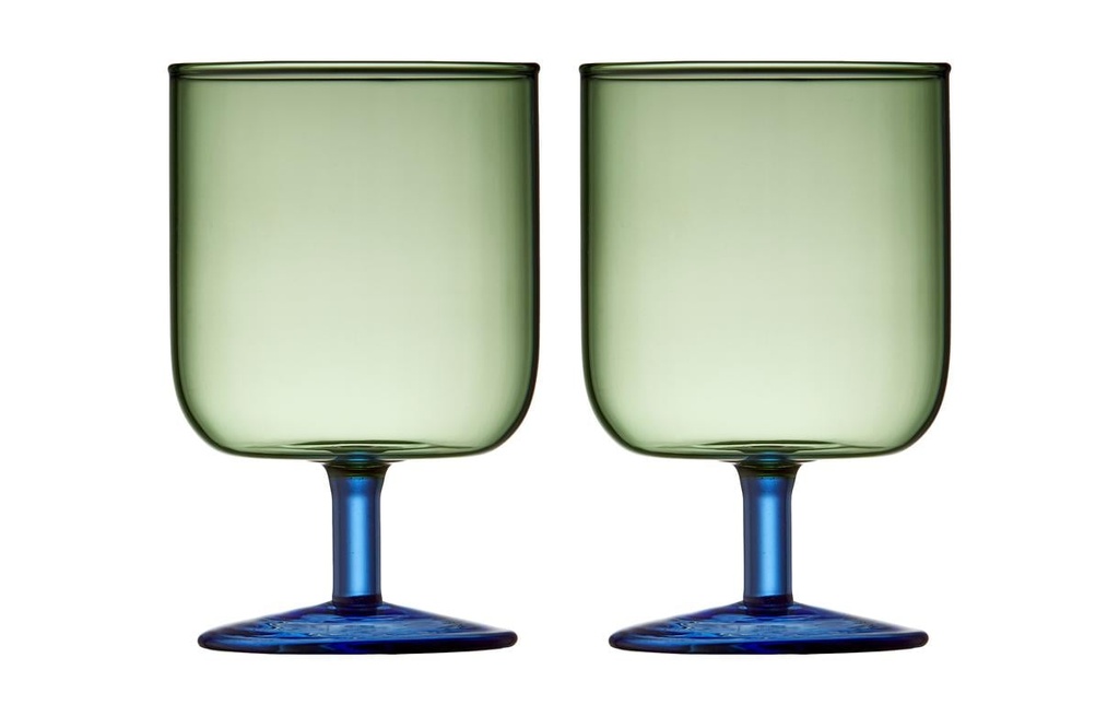 Lyngby Service de verres à vin Torino Vert/bleu, 2 pièces, 30 cl