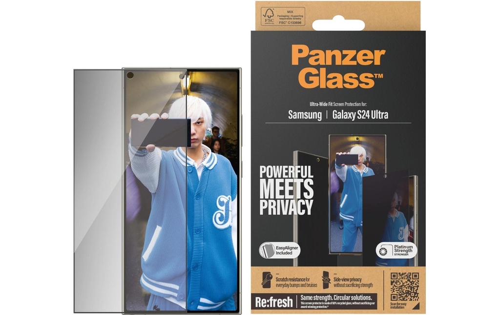 Panzerglass Protection d’écran Ultra Wide Fit Privacy Galaxy S24 Ultra