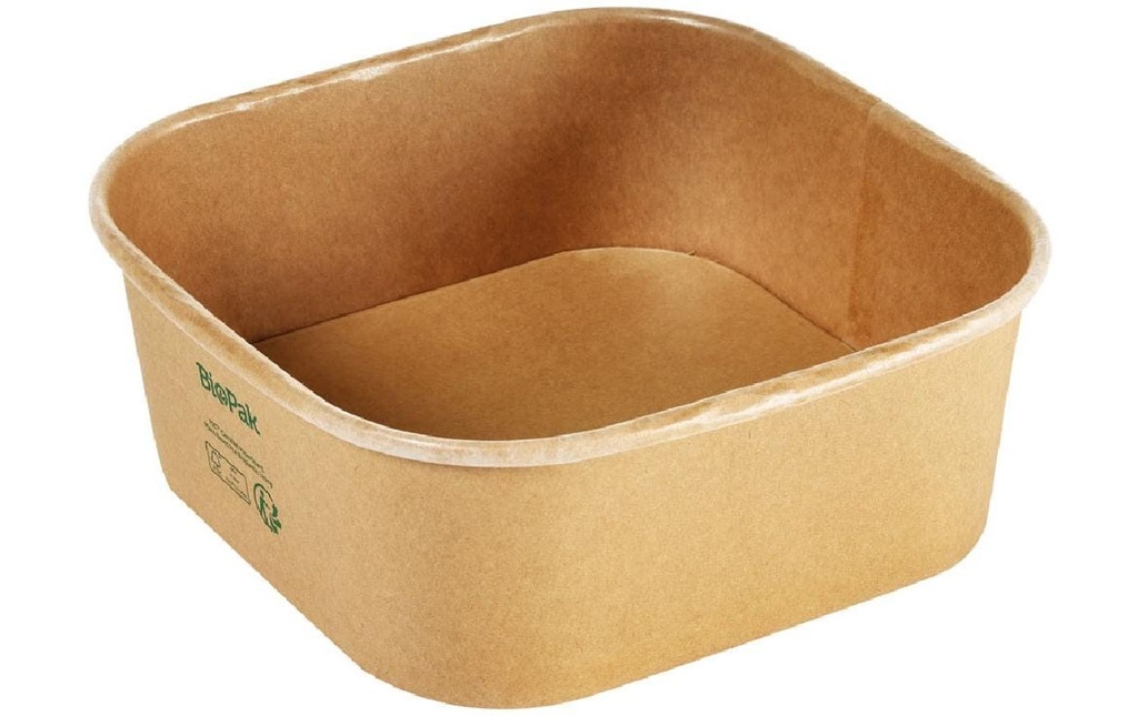 Duni Saladier Brick Box Large 1200 ml, brun, 40 pièces