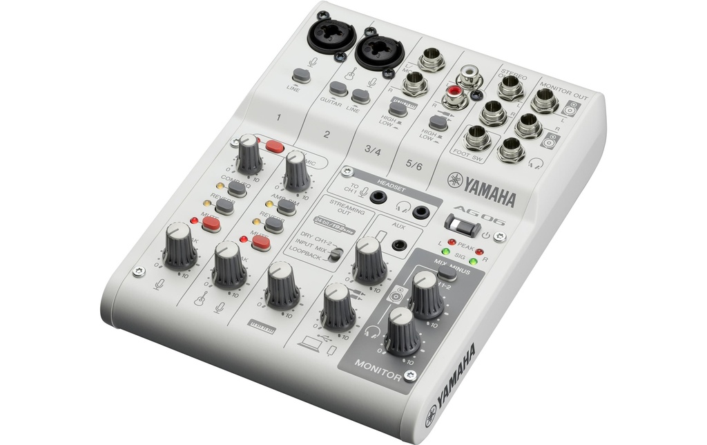 Yamaha Table de mixage AG06 MK2 - Blanc