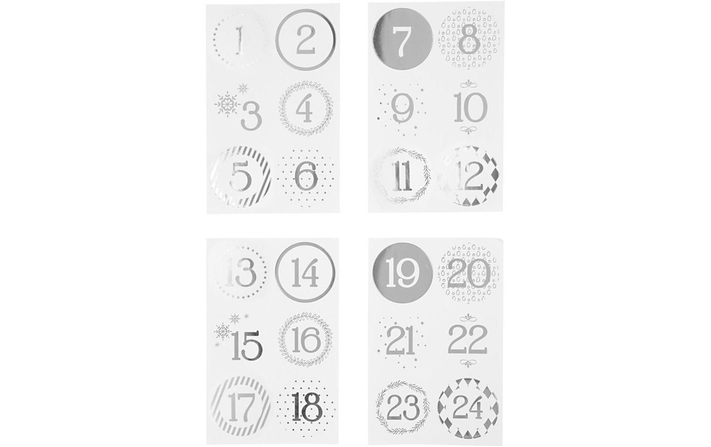 Creativ Company Chiffres pour calendrier de l’Avent Ø 4 cm