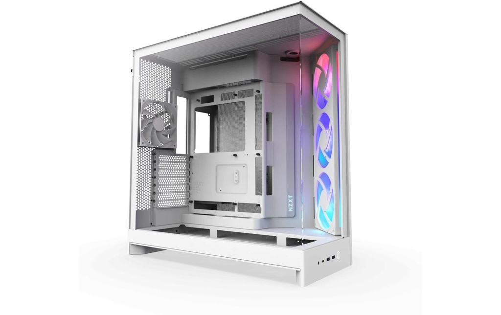 NZXT Boîtier d’ordinateur H9 Flow RGB Blanc