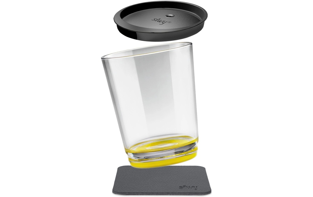 Silwy Gobelet magnétique en plastique Triple Jaune