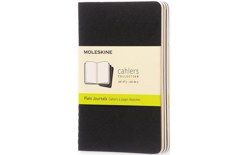 MOLESKINE Cah.note Cahier A6 bla.noir (3 pces)