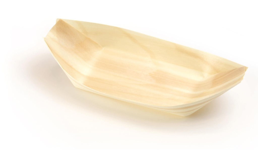 Sier Coupelle à amuse-bouches bateau en bois 11 x 21,5 cm, 50 Pièce/s