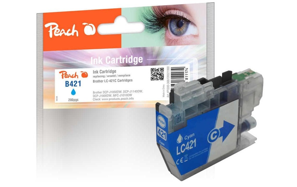 Peach Encre Brother LC-421C Cyan