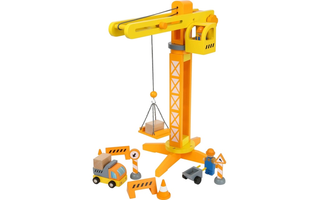 small foot Grue de chantier avec accessoires de chantier