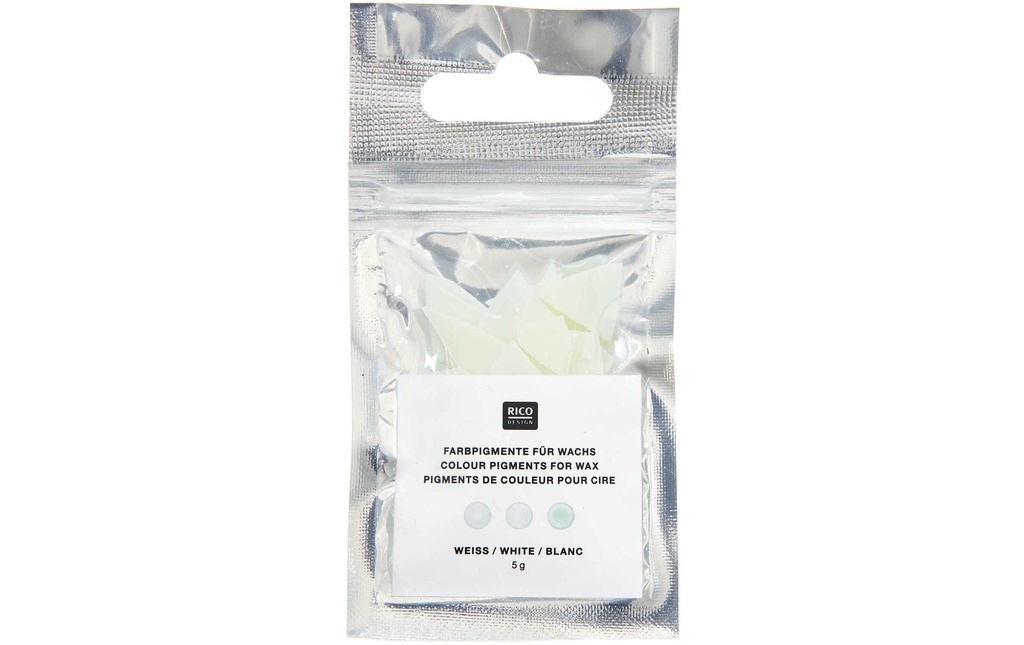 Rico Design Couleurs de cire Couleur des bougies 5 g, blanc
