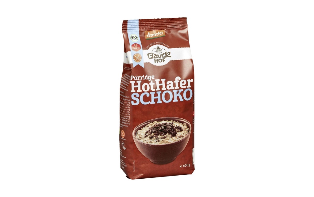 Bauck Mühle Muesli Chocolat à l'avoine chaud Demeter biologique sans gluten 400 g