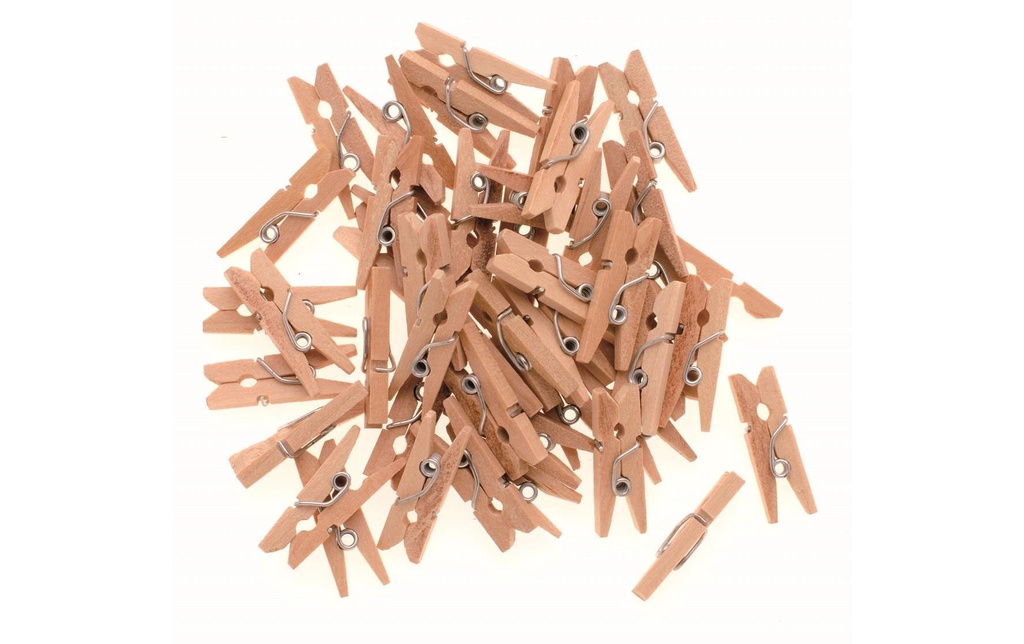 Glorex Petites pièces en bois Pinces à linge, 45 pièces