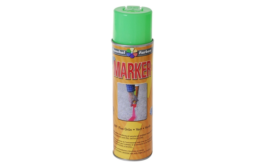 Knuchel Spray de marquage Marker 500 ml Vert fluorescent