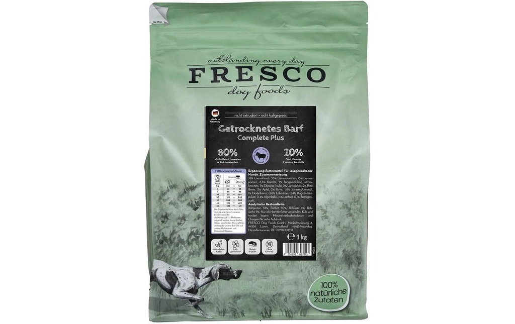 FRESCO Alimentation sèche BARF Complete Plus Lamb 1 kg