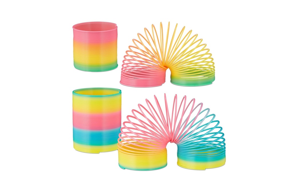 relaxdays Spirale arc-en-ciel Lot de 4