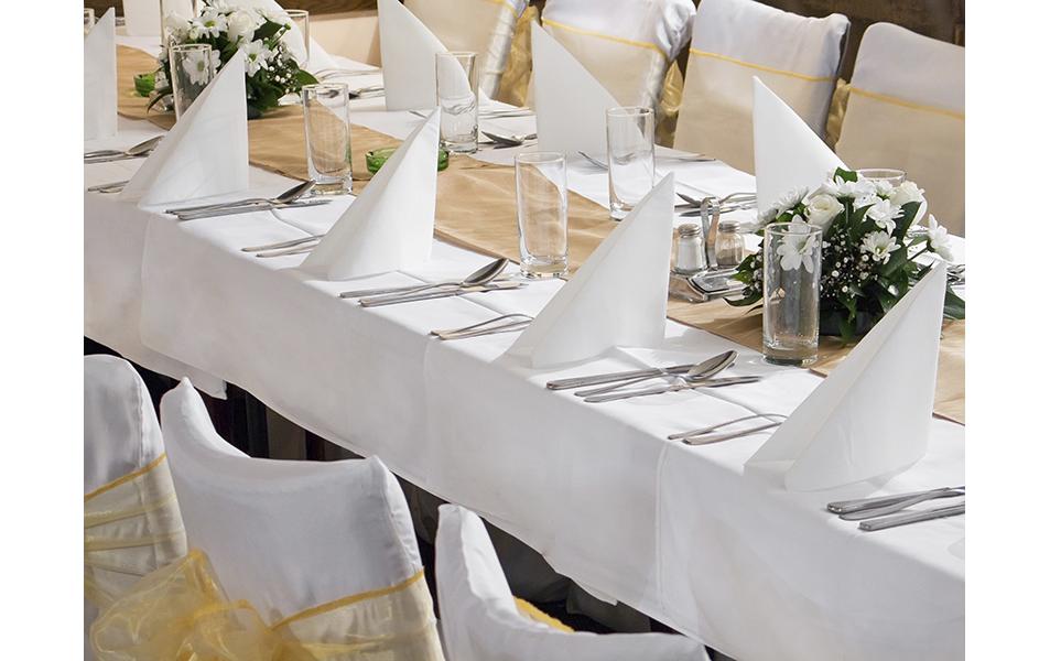 Partydeco Nappe Rectangulaire, 140 cm x 170 cm, Blanc