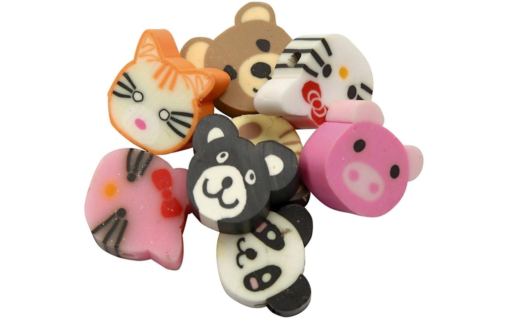 Creativ Company Perles Perles d'argile pour figurines 60 pièces, animaux