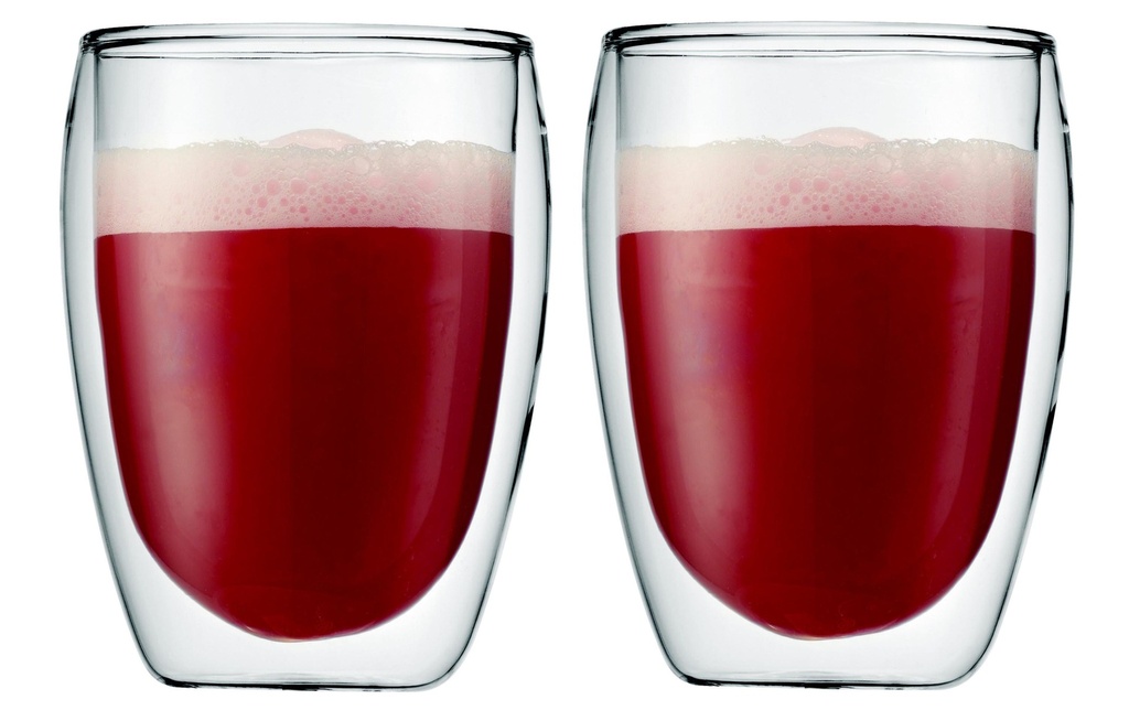 Bodum Gobelet isotherme Pavina 350 ml, 2 Pièce/s, Transparent