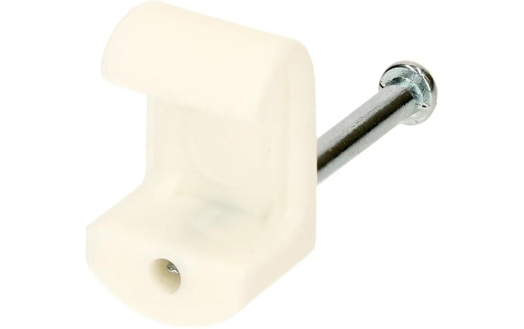 Max Hauri Bandeaux de clous Set 7-10 mm blanc pour câble plat 50 pièces