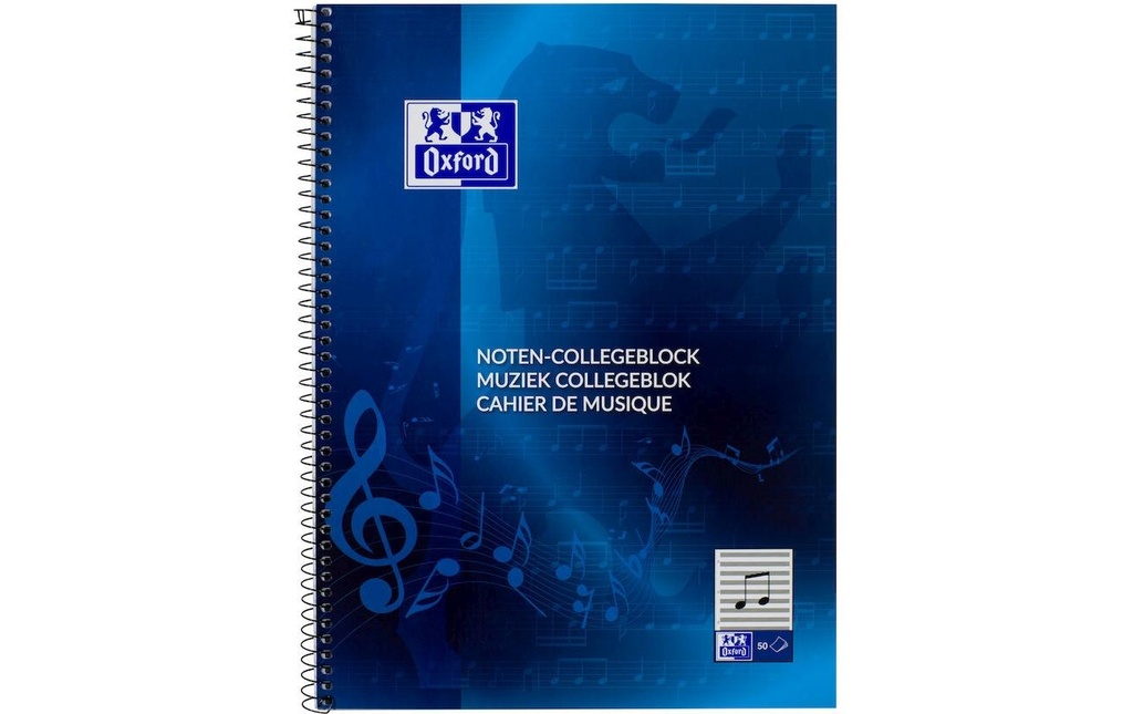 Oxford Cahier Bloc-notes A4, ligné, bleu