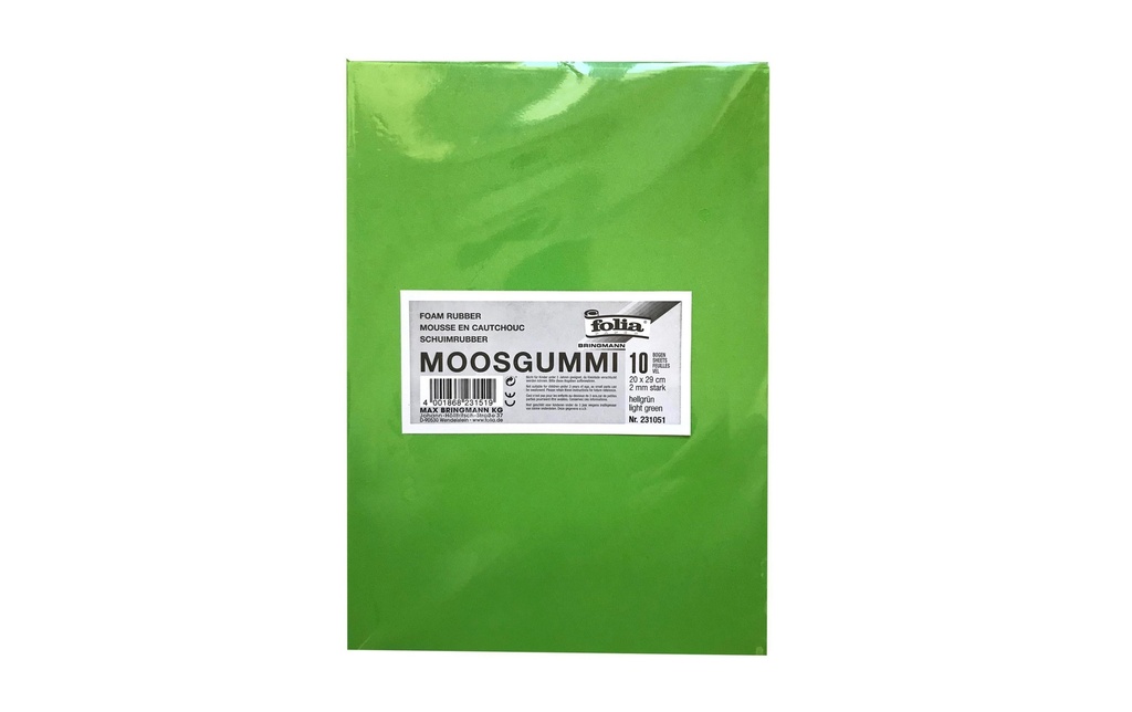 Folia Set de caoutchouc mousse 10 pièces, vert clair