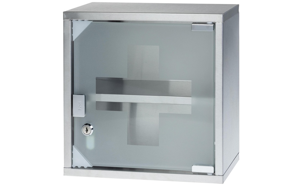 STRUCT Armoires de premiers secours 30 x 30 x 12 cm, Acier inoxydable