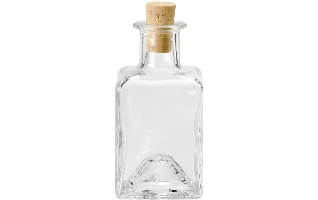 Glorex Bouteille en verre Carré, 200 ml