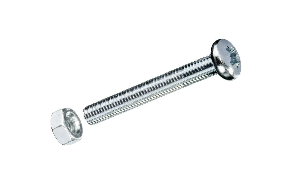 FTM Vis métriques M 3 x 10 mm, avec écrous, Acier, 18 pièces