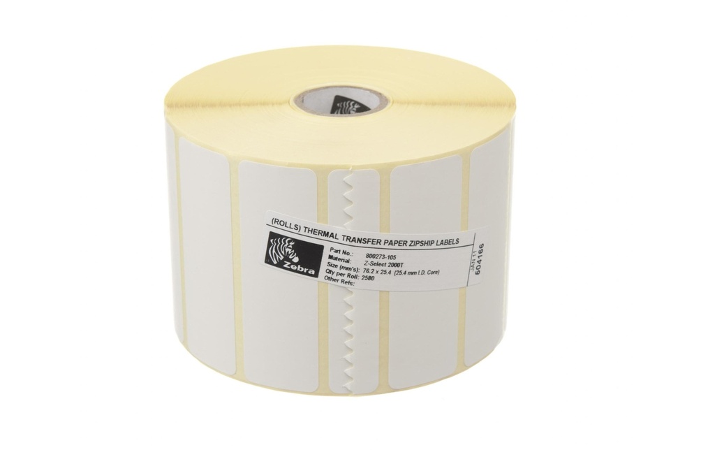 Zebra Technologies Rouleau à étiquettes Thermo Transfer 76 x 25 mm