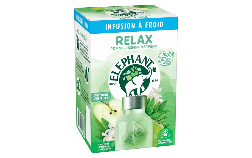 Eléphant Sachet de thé Cold Infusion a Froid Relax 15 pièces
